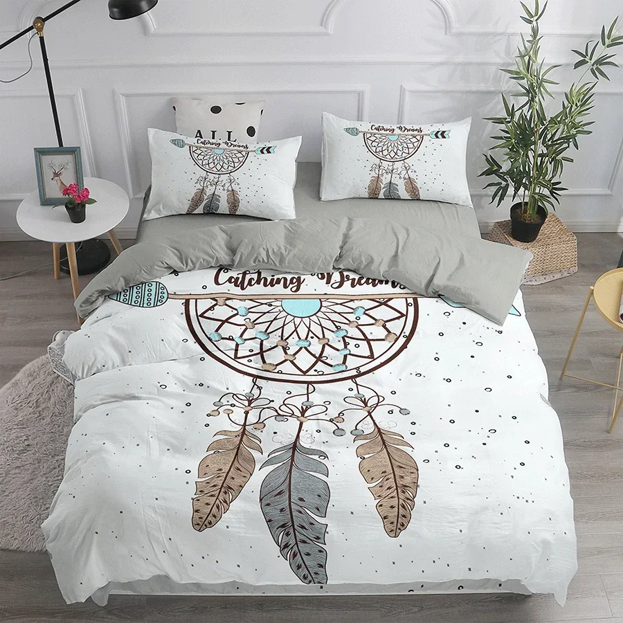 Dream Catcher Bettwäsche Set Elegant Böhmischen Bettbezug Königin 240x220 Ethnische Quilt Abdeckung Einzigen Doppel König Tröster Bett abdeckung