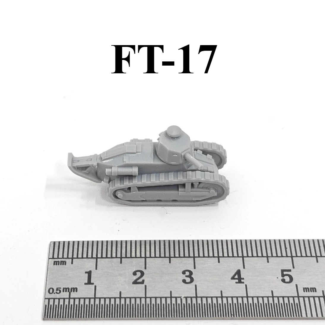 

French Renault FT-17 Tank, 3D Printed ,1/144 Scale Mini Tank Model,Resin,Paintable