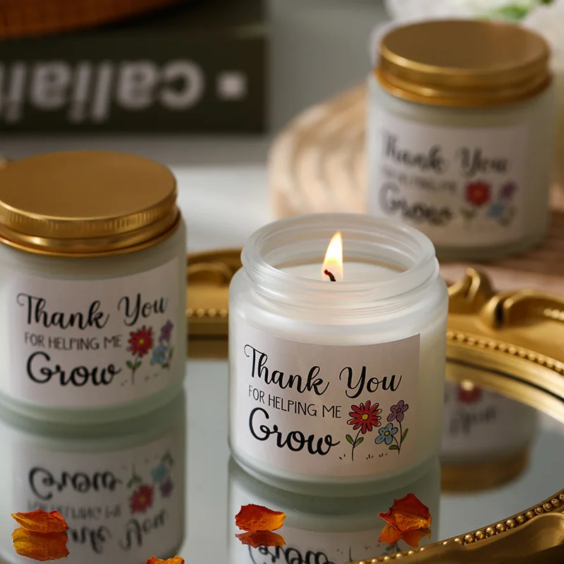 

Aromatherapy Candle Smokeless Non-toxic Harmless Fragrance Romantic Birthday with Hand Gift Frosted Glass Bottle Advanced Sense