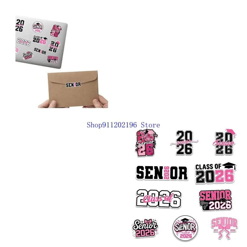 

P82a 10pcs выпускной 2026 наклейки тематические наклейки на коллекции напоминаний о школьном духе