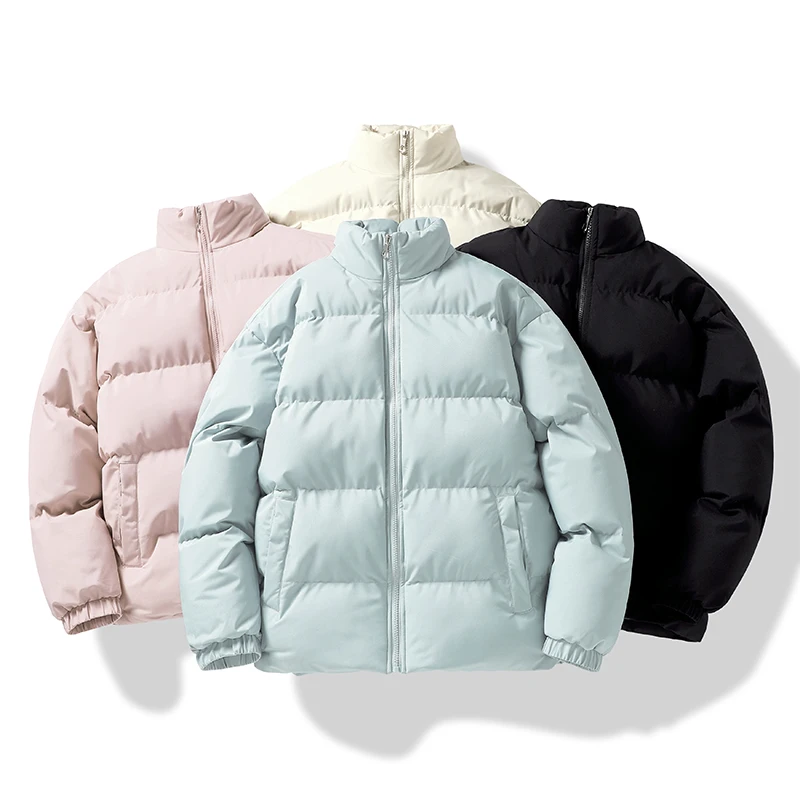 2026 New Unisex Hooded Puffer Jacket Thick Warm Winter Cotton Coat Baggy Fit Short Style for Men Women Casual Streetwear Fashion