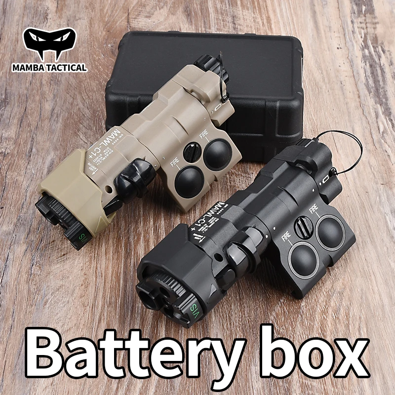 Tactical MAWL C1+ Dummy Battery Case Laser Model Decoration Box Fit 20mm Picatinny Rail No Function Hunting Airsoft Accessories