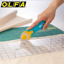 Olfa-cuchilla rotativa para corte de arrugas, cortador de costura multiusos para cortar papel de tela de cuero, 45mm, RTY-2/C