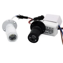 Minifoco empotrable led para armario, lámpara de techo de 1W, 3W, 12V CC, AC85-265V, incluye controlador, 4000K