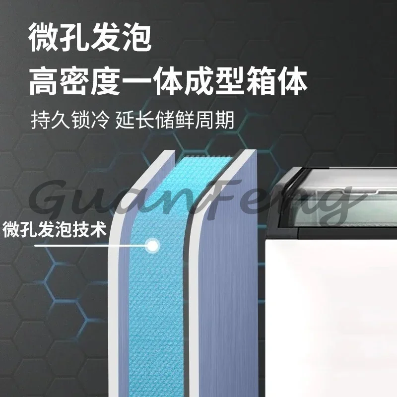 Commercial refrigerated display cabinets, transparent glass door refrigerators