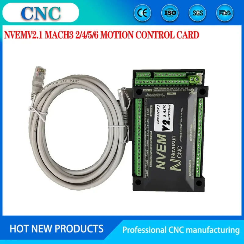 Cnc kit mach3 nvemv2.1 motion control card 200khz engraving machine motor controller 3 4 5 6 axis and electronic handwheel