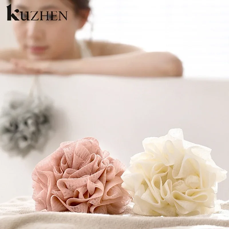 

2-в-1 шариковое полотенце для ванны, люфа с застежкой на шнурке для мыла, мягкая отшелушивающая сетка, губка для душа, уход за кожей тела, инструменты для купания