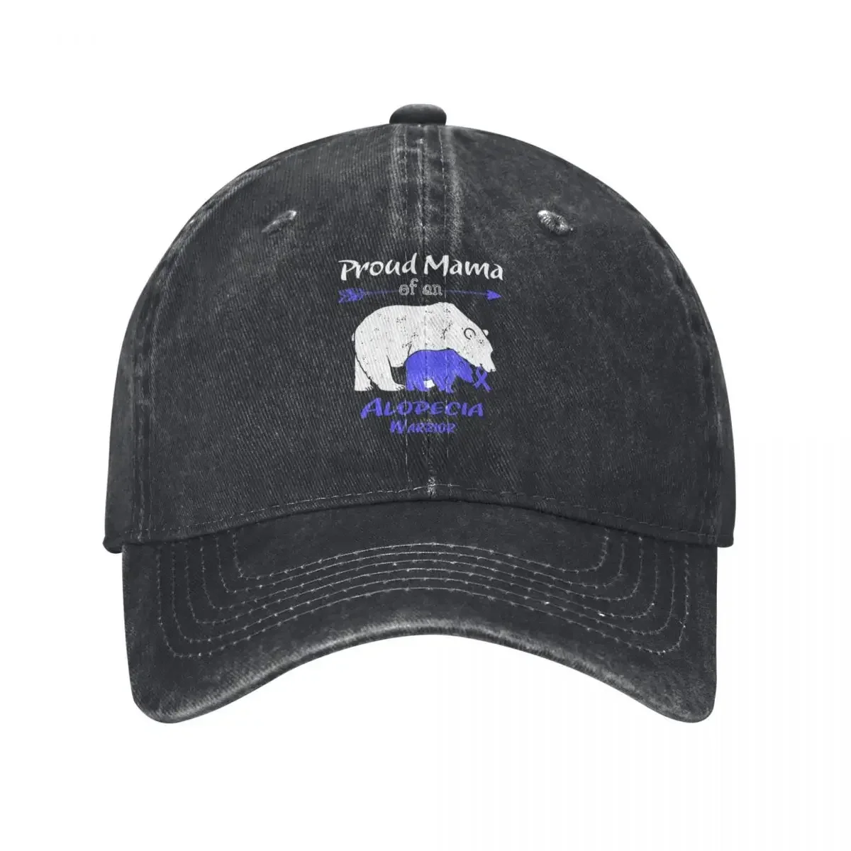 

Proud Mama Bear Of An Alopecia Warrior Gifts Baseball Cap Wild Ball Hat Sports Cap Trucker Hats For Men Women's