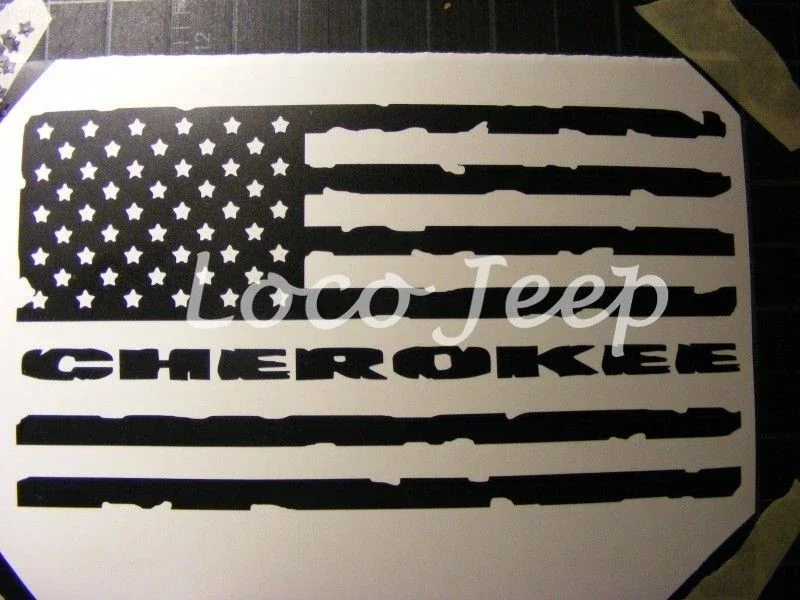 For Jeep Cherokee Flag Decal XJ Sticker