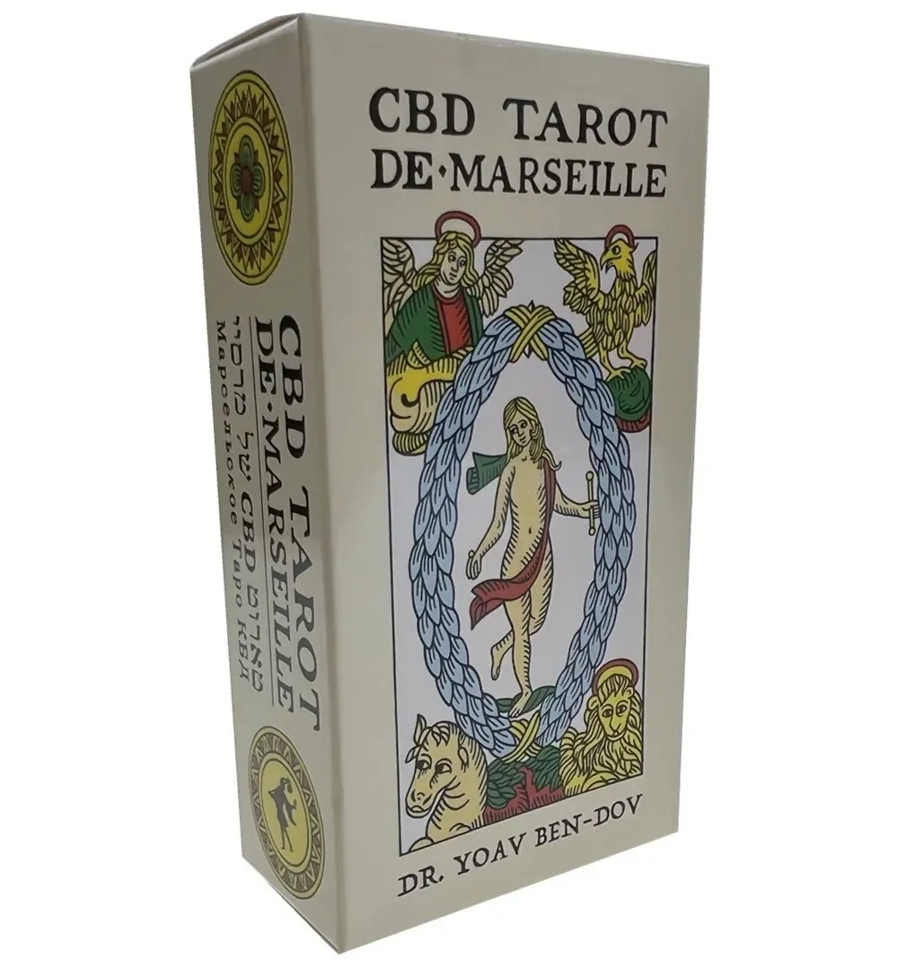 Jeu de tarot de Marseille 12x6,5 cm, version anglaise complète, jeu de société de tarot magique, cartes de tarot universelles avec instructions en papier