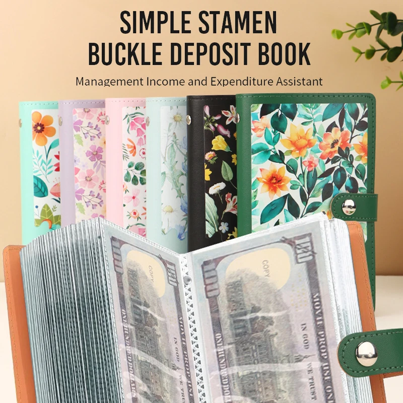 Classeur A6 coloré pour planificateur de budget d'argent, avec 50 feuilles de cartes photo pour la budgétisation, organisateur d'argent pour classeur budgétaire