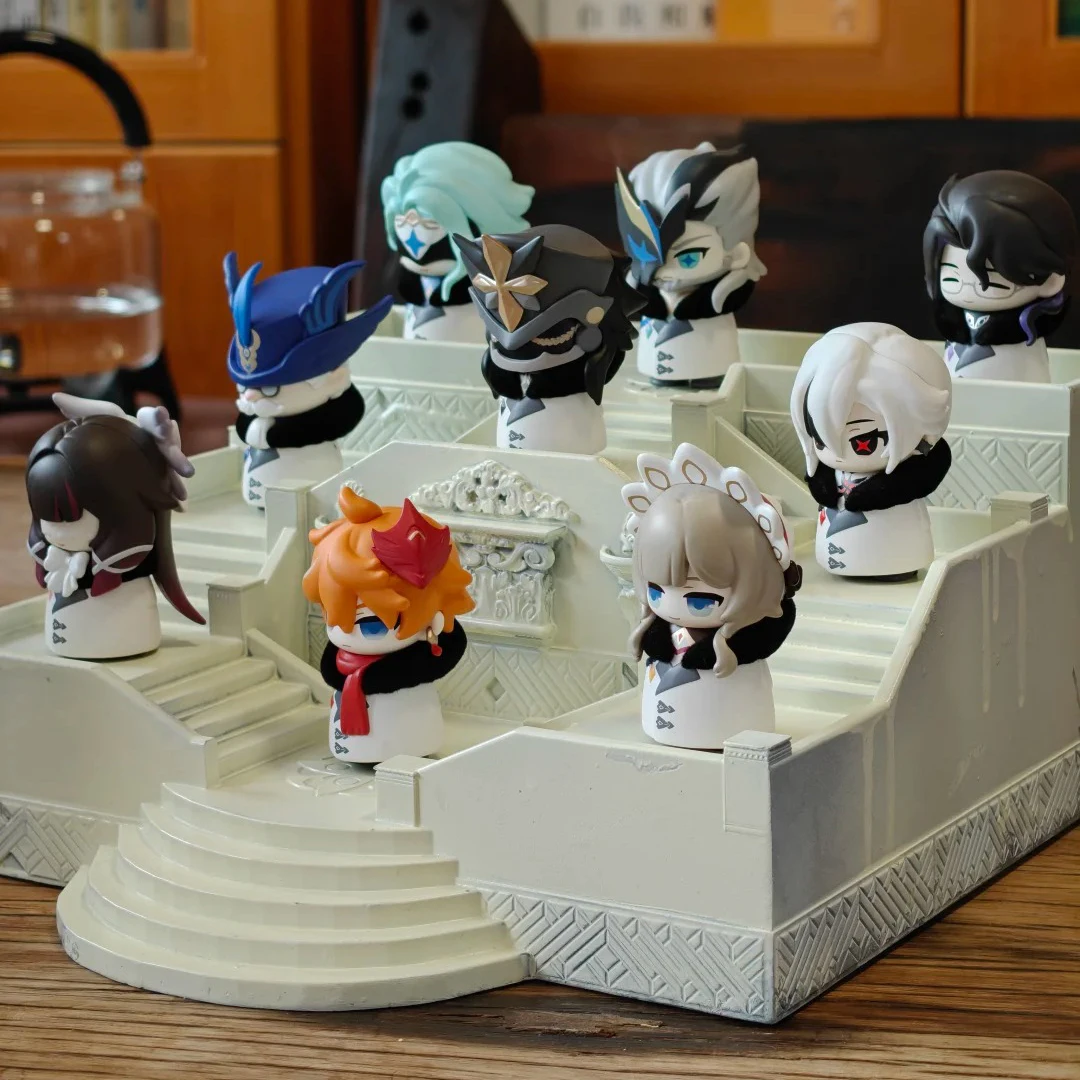 miHoYo Genshin Impact Fatui Harbingers Series Blind Box Q Version Figure Doll Anime Peripheral Ornament Collectible Gifts Game