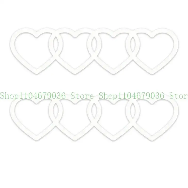 652F Bright Color Heart Vehicle Decal Plastic Sticker Simple Installation No Tools