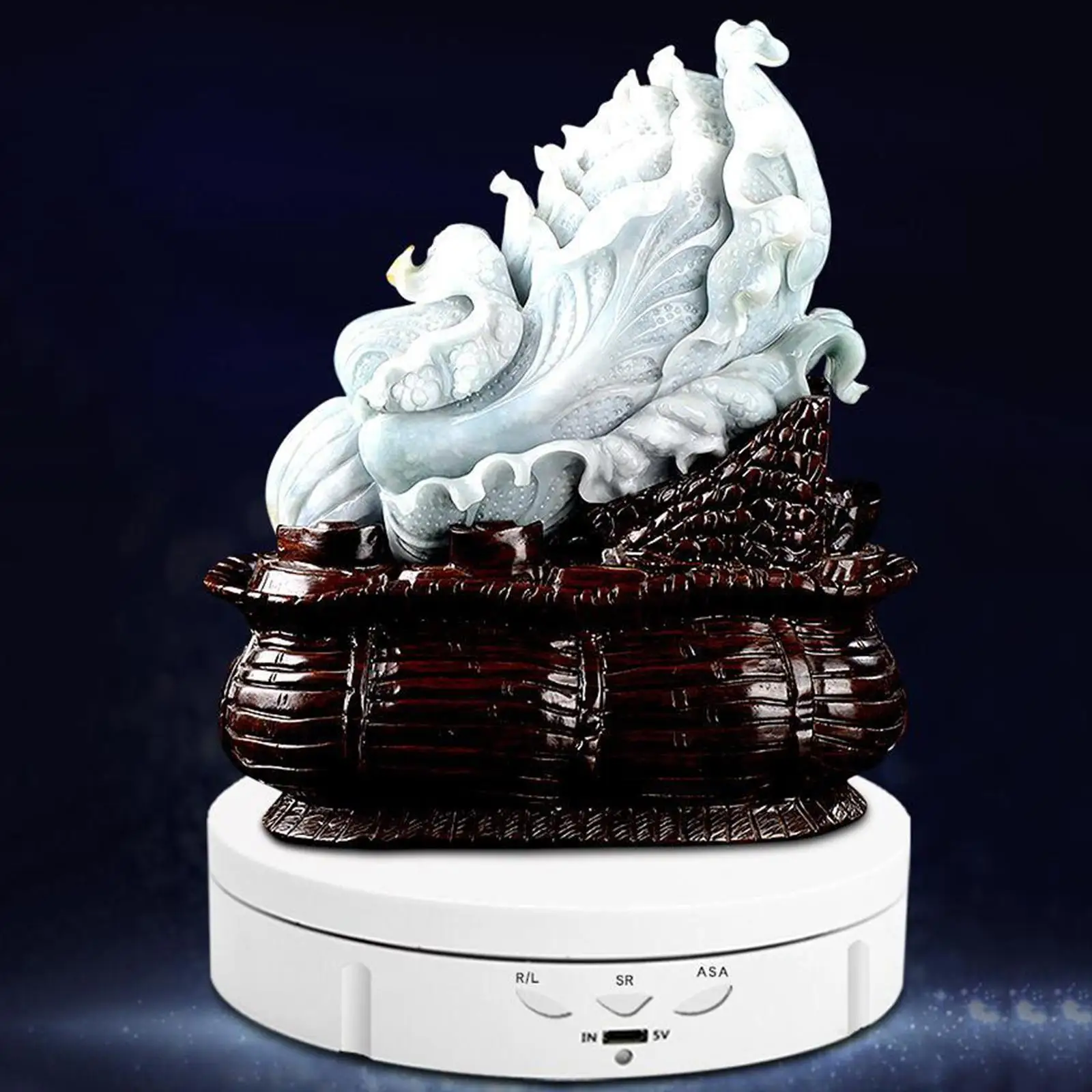 Rotating Display Holder Base Revolving Platform USB Power Degree Jewelry 3D