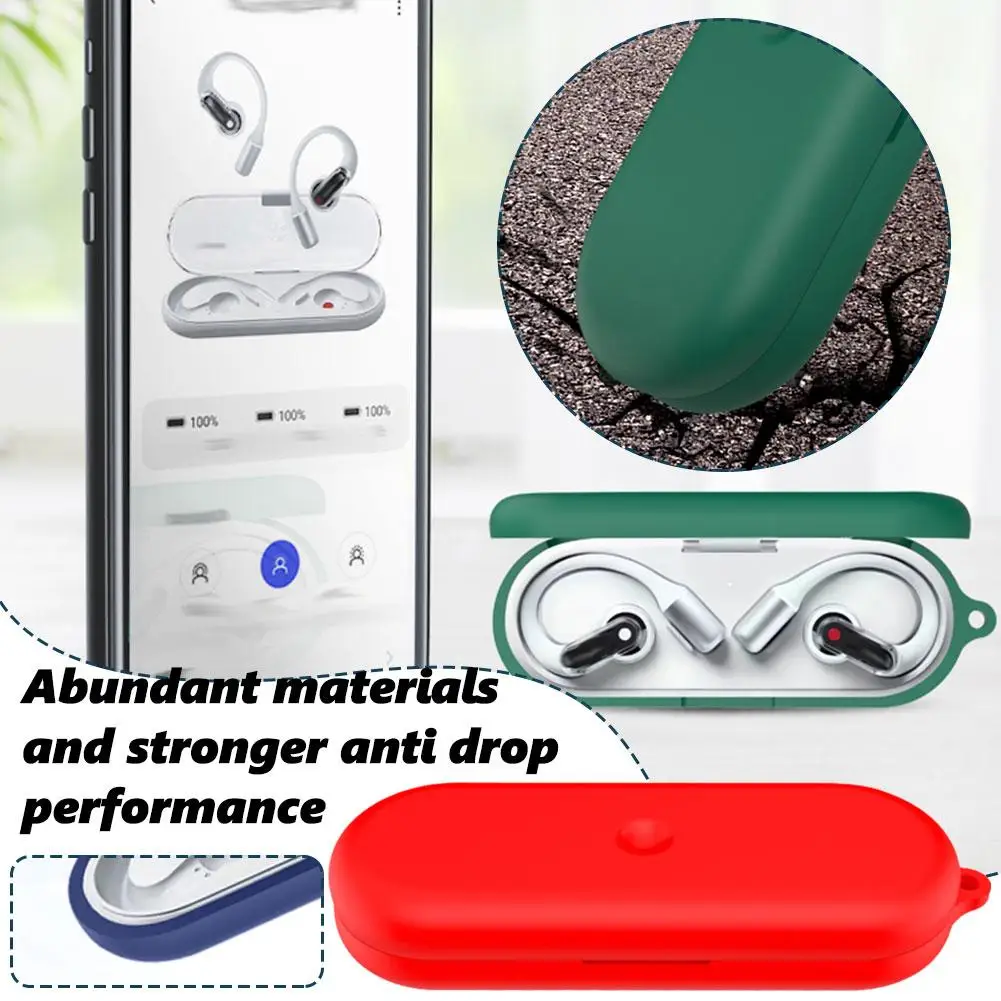 For Nothing Ear Open Earphones Silicone Protective Storage Cover Box Charging Waterproof Case Accessories Soft Case W0A3