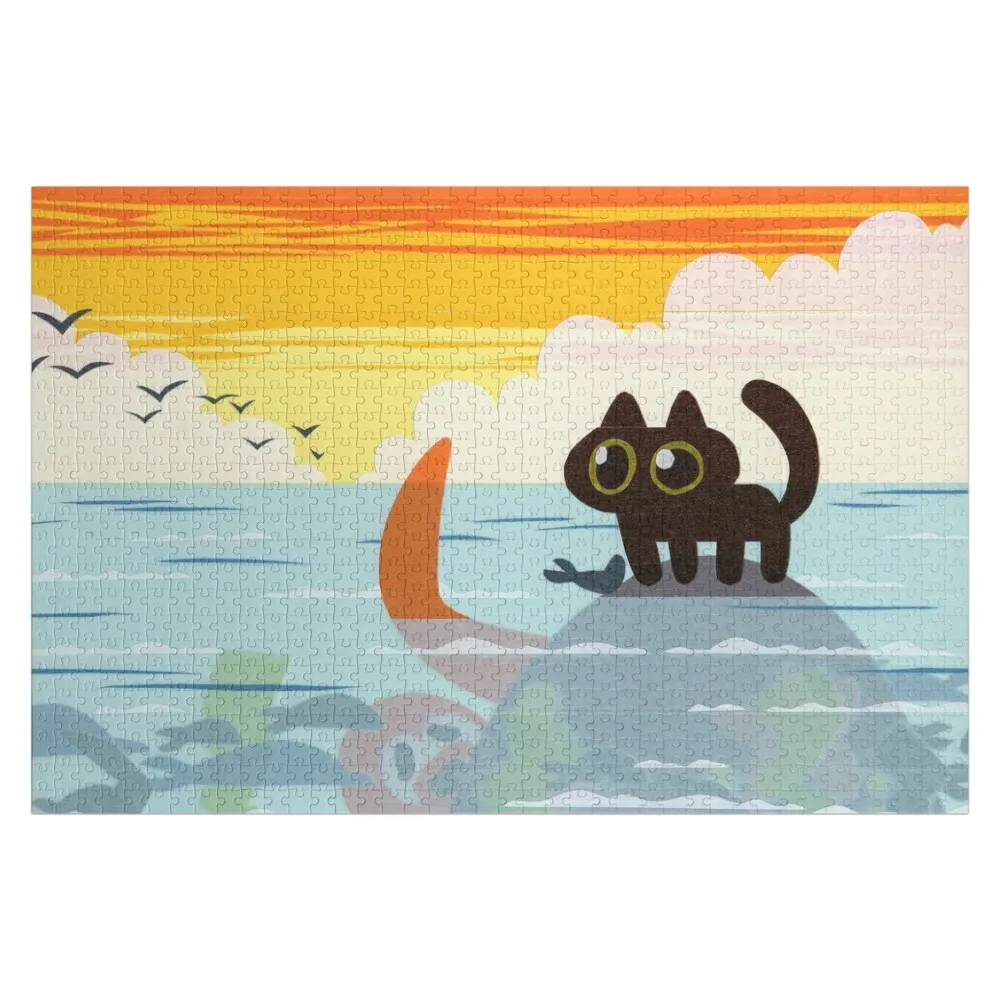 

Stranded Kitty Jigsaw Puzzle Custom Child Gift Wooden Jigsaws For Adults Personalized Gift Customs With Photo Puzzle