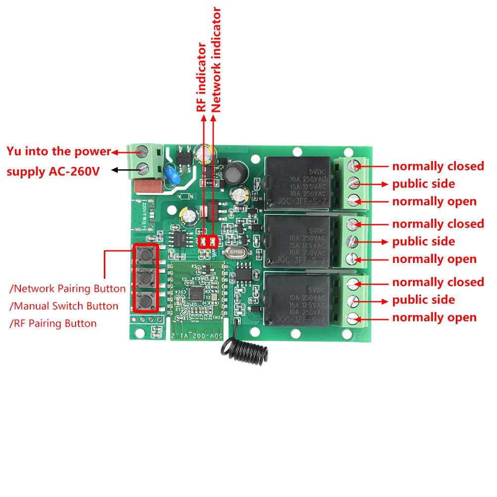 433mhz 3 canais jog avançando auto-travamento wifi bluetooth-compatível relé sem fio interruptor de casa inteligente ac 90-260v/DC5V-32V