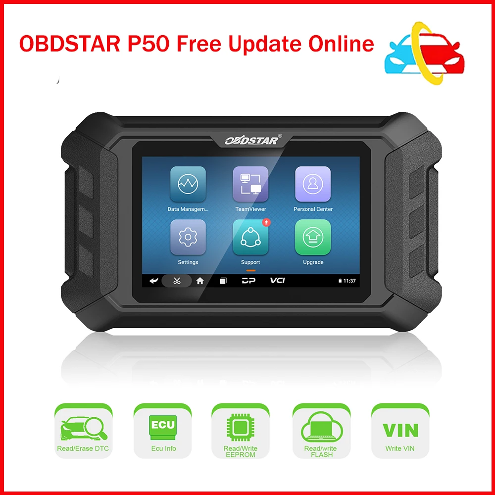 Original OBDSTAR P50 Airbag Reset Intelligent Airbag Reset Equipment Covers 38 Brands and Over 3000 ECU Part No. Free Update