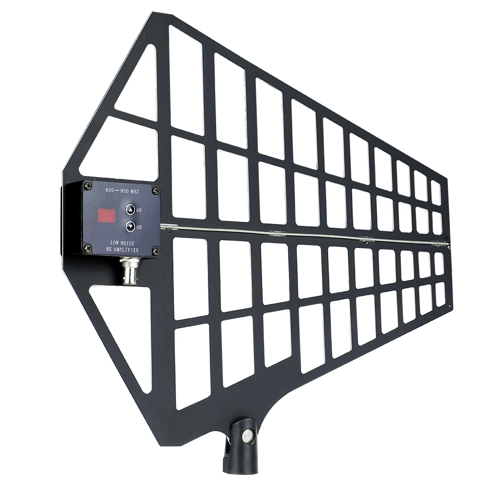 Leicozic 2 قطعة هوائي طاقة اتجاهي نشط U8866 مع مفتاح كسب 500-950 ميجا هرتز 12 فولت مدخل للميكروفون اللاسلكي UHF