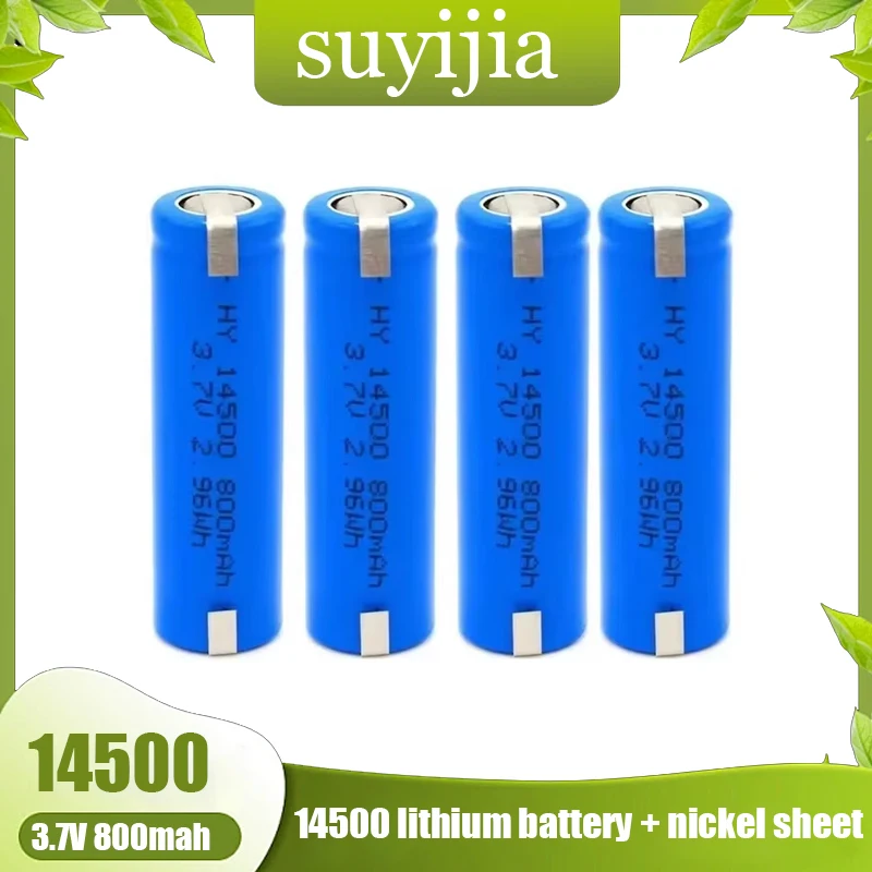 1-10PCS 14500 lithium battery 3.7V 800mAh for JJRC C2 D828 remote control car battery toy accessories shaver + nickel sheet