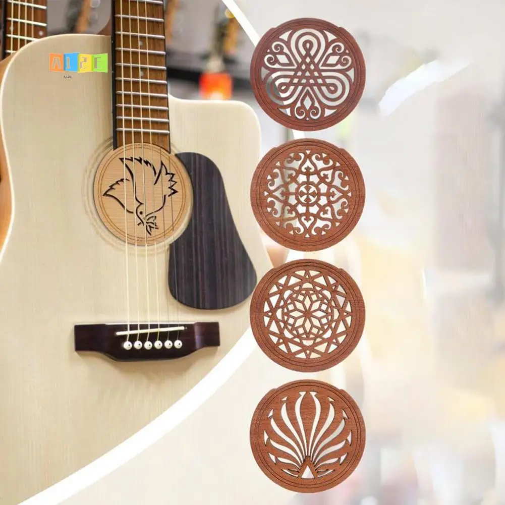 A12E-Guitar Soundhole Cover Light Weight Decorative Reduces Feedback And Noise Essential Guitar Accessory