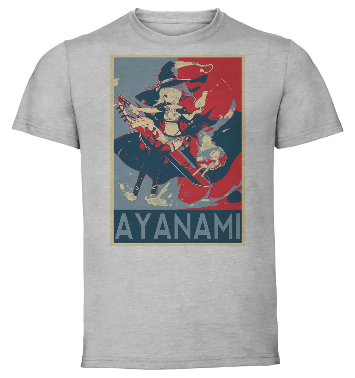 T-Shirt Unisex Grey Propaganda Azur Lane Ayanami Witch In Ambush