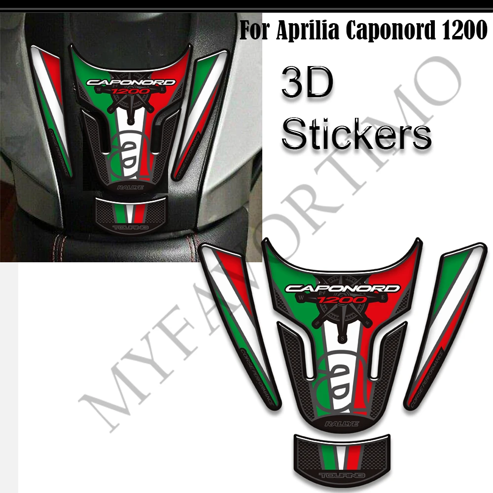 

For Aprilia Caponord 1200 Rally Motorcycle Tank Pad Grips GasFuel Oil Kit Knee Protection 3D Stickers Decals Protector