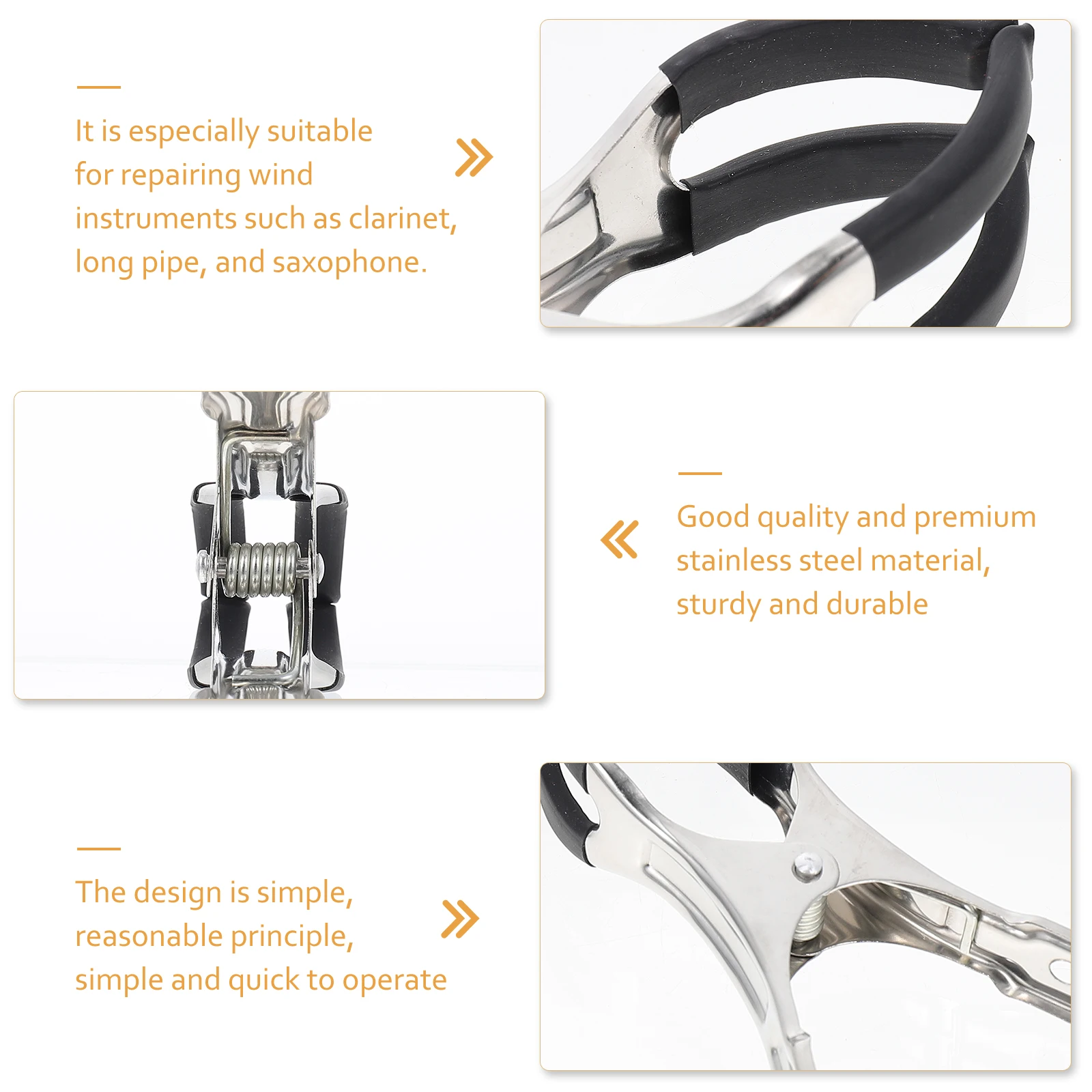 

Flute Button Key Pad Clip Saxophone Repair Clips Music Wind Instrument Indentation Repairing