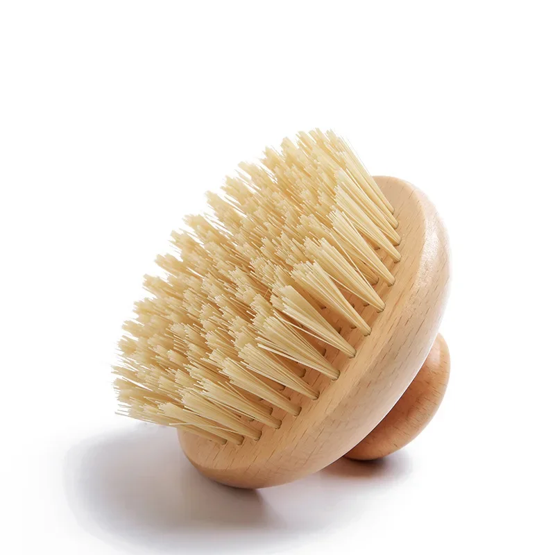 Body Brush Natural Boar Bristle Organic Dry Skin Massage Body Brush Bamboo Wet Back Shower Brushes Exfoliating Bathing Brush