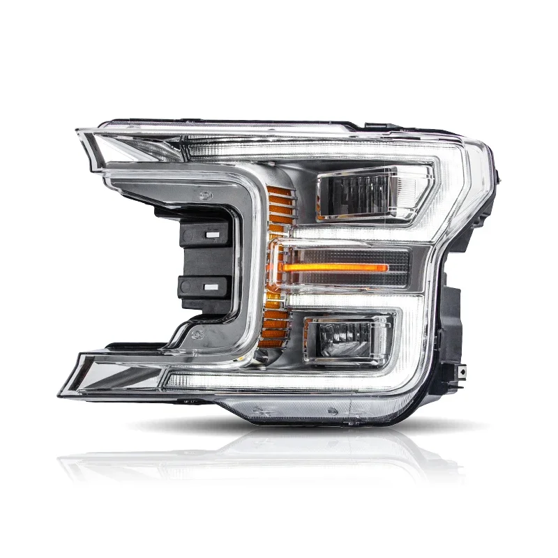 

VLAND Full LED Headlights Car Lobo Head Light Assembly 2018 2019 With Sequential Turn Signal Front Lamp For Ford F150 F 150