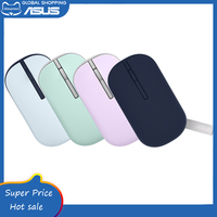 ASUS MD100 Original 1600DPI Wirelss & BT Mini Ultraslim Silent Durable Compact Colorful Portable Maus Marshmallow Mouse+Cover