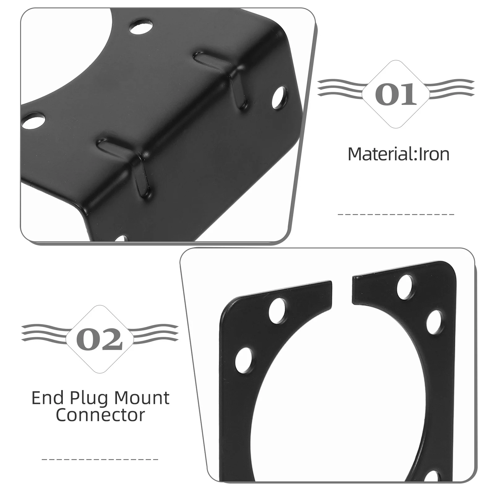 

7 Pin Trailer Socket Mounting Bracket Durable Corrosion Resistant Easy Install Multi Functional Compatible Various Models