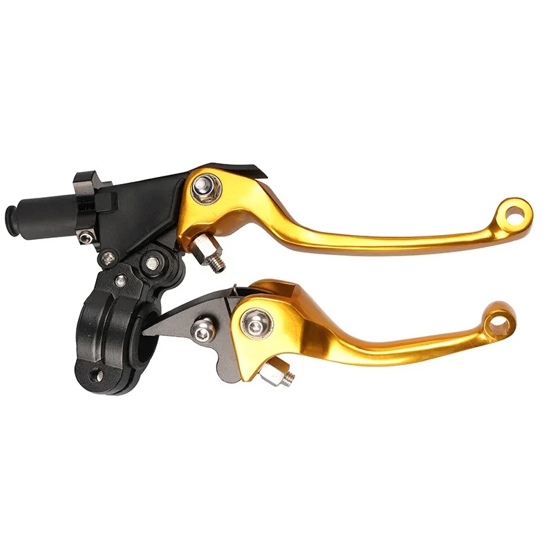 7/8'' 22mm Motorcycle Foldable Adjustment Handlebar Brake Clutch Levers Drum Brake Handle for Dirt Pit Bike Kart ATV Accessories