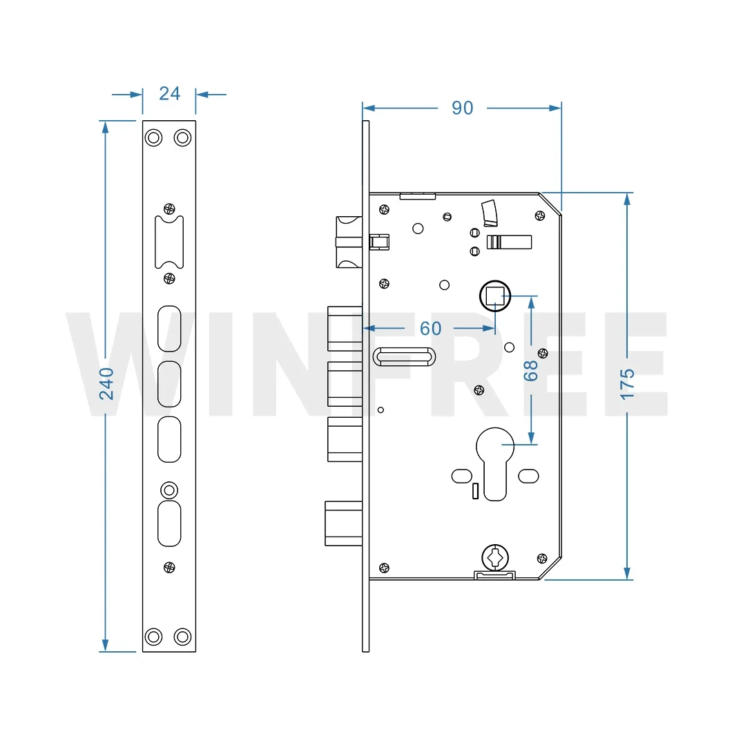 WINFREE-Serrure Intelligente en Aluminium avec Carte de Mot de Passe, Contrôle TTLock pour la Sécurité