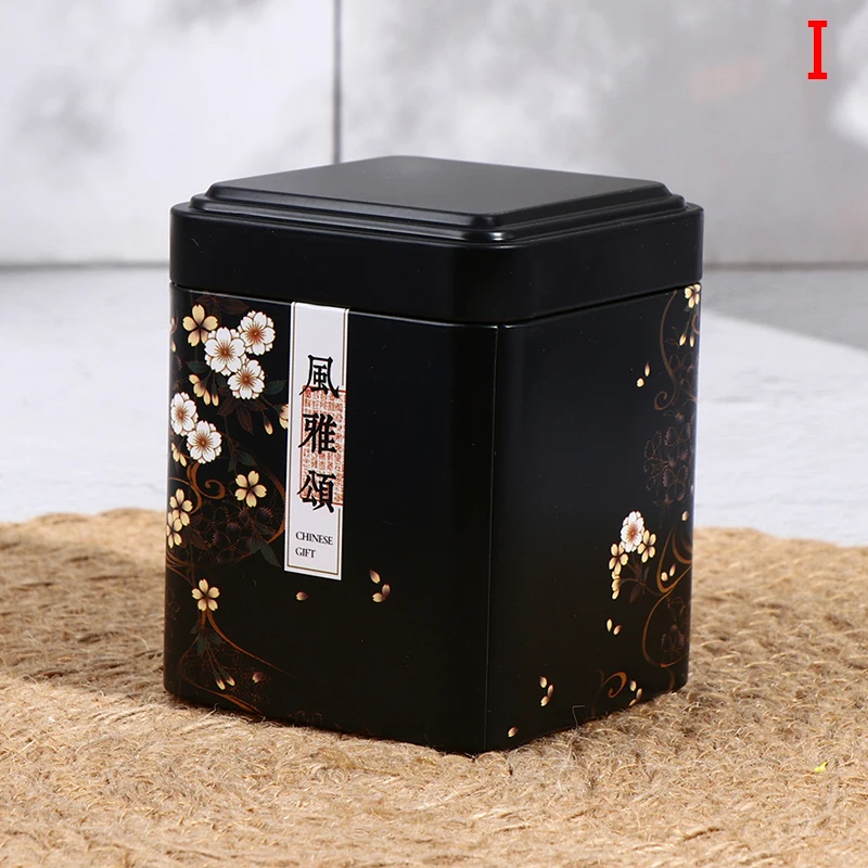 Exquisite Tea Sealed Box Kitchen Storage Container Jar Tin Square Can Candy Tinplate Vintage Multipurpose Dry Material Food Cans