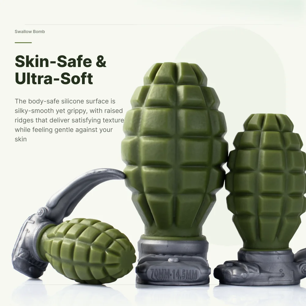 KORYM Hand Grenade-style Anal Plug Sex Adult Toys for Men and Women Pure Silicone Anal Expansion Toys Butt Plug with Protrusions - Image 6