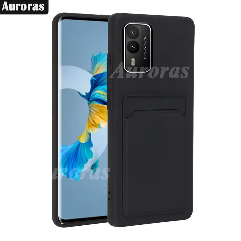 Auroras For Nokia XR21 Case Deluxe Wallet Card Pocket Shockproof Soft Silicone Shell For Nokia XR21 Back Cover