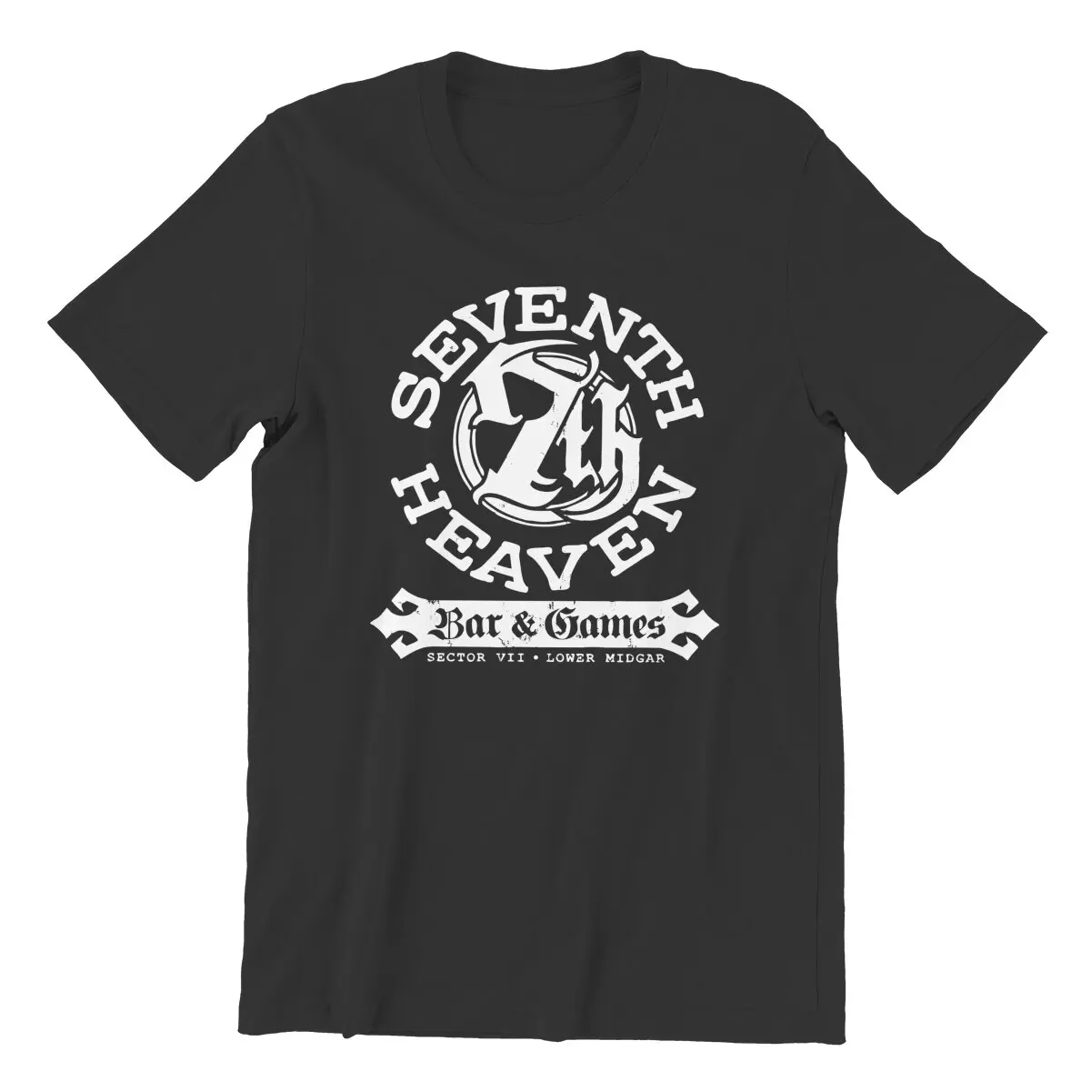 Camisetas Vintage Sector 7 Seventh Heaven Bar, Final Fantasy Cloud Vii, 100% algodón, ropa de talla grande, Camiseta con estampado loco
