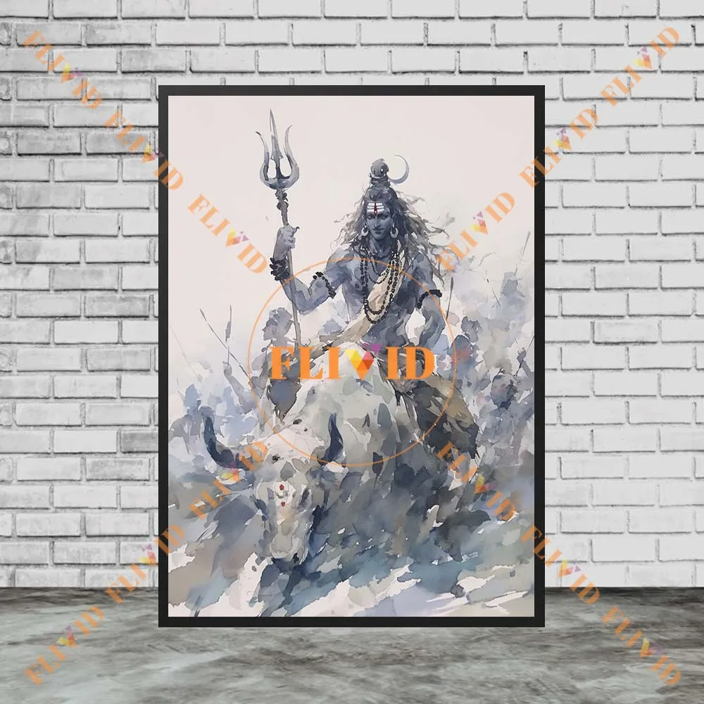 Religion Lord Shiva Hinduism Poster Wall Pictures For Church Room Decor Posters Wall Art Canvas Painting Unframed