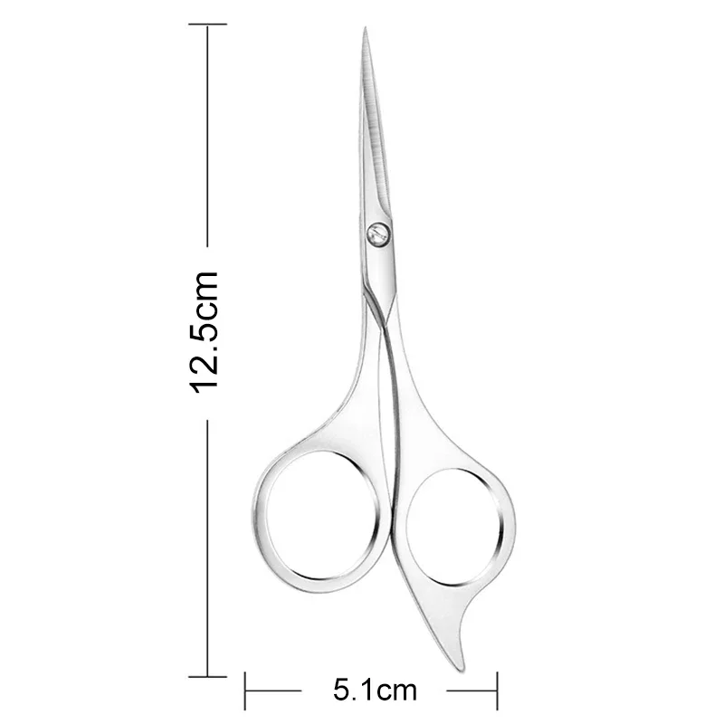 1Pcs Stainless Steel Eyebrow Eyelash Nose Hair Scissors Remover Makeup Tool Scissors Manicure Cuticle Remove Cutter Trimmer