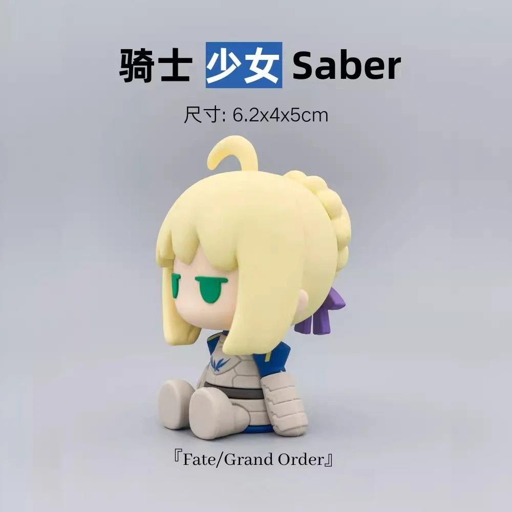 6cm Sabe Figure FGO Game Peripherals Altria Pendragon Desktop Ornaments Fate/stay Night Anime Peripherals Cute Room Decoration