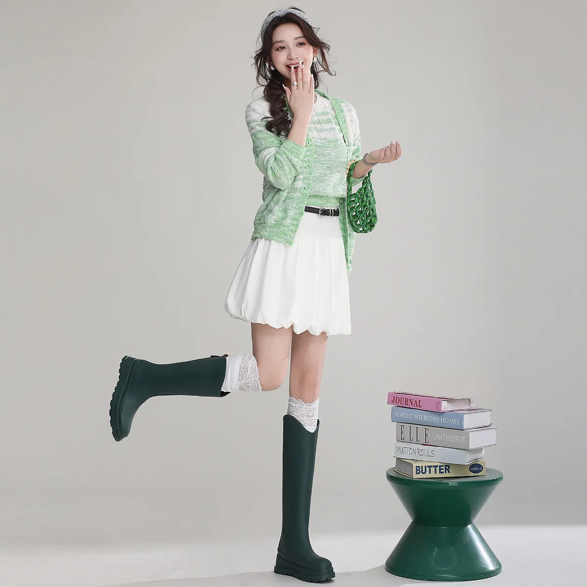 LOUISYAO Puffy Mini Skirt 2025 Summer Women New A Line Anti Slip Lining Design Fashion Short Skirt