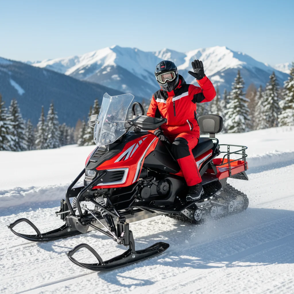 Resort Travel Service 200cc engine with rack for rental of commercial snowmobiles
