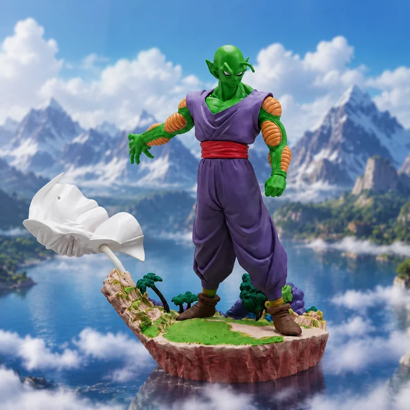 Dragon Ball Z Piccolo mit Umhang Anime-Figur 15cm PVC Sammlermodell Desktop-Dekoration Actionfigur Spielzeug Überraschungsgeschenk