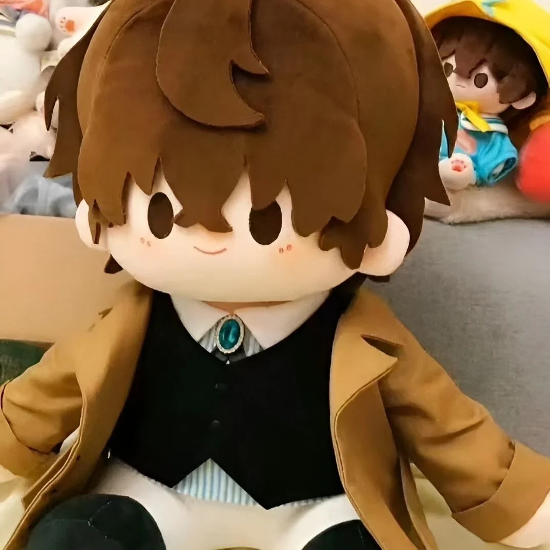 Bungo Stray Dogs Dazai Osamu Cosplay Cartoon Furry Adorable Delicacy Puppet Sitting Position Naked Baby Cotton Doll Maumet Anime