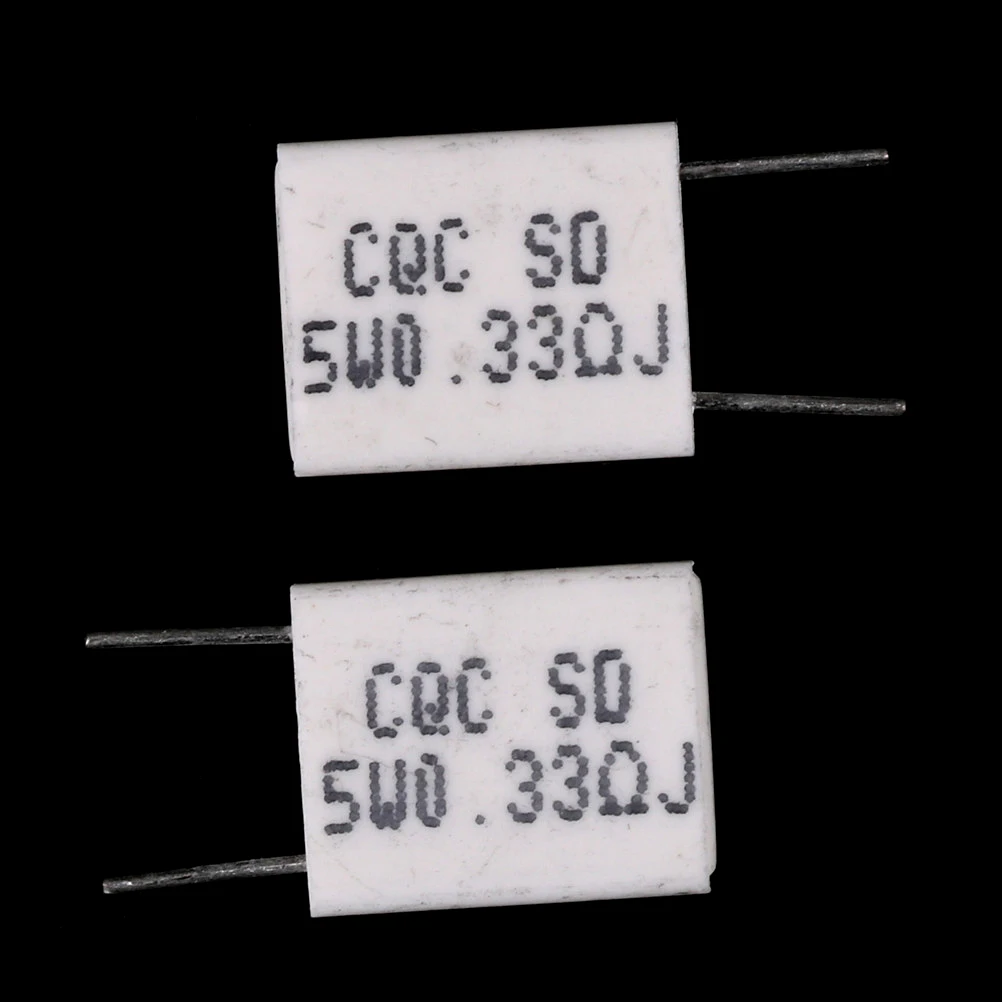 Resistencia de cemento de 10 piezas, 5W, 0,33 ohm, resistencia de cerámica no inductiva, BPR56/CQC