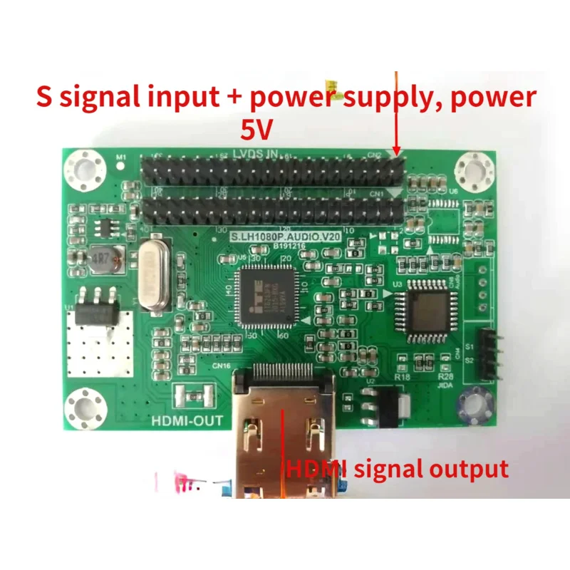 LVDS to HDMI adapter board lvds to hdmi output supports multiple resolutions standard 720P 1080P