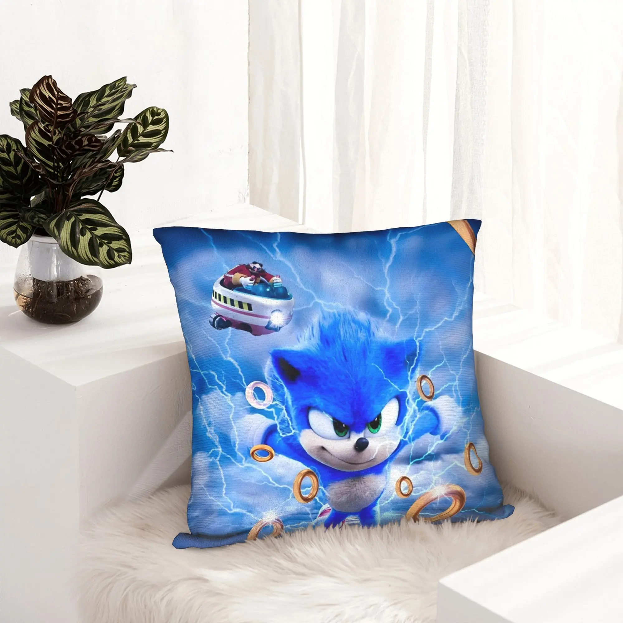 Shadow The Hedgehogs Pillowcase Double-sided Printing Cushion Cover Decorative Cartoon Pillow Case Cover Sofa Square