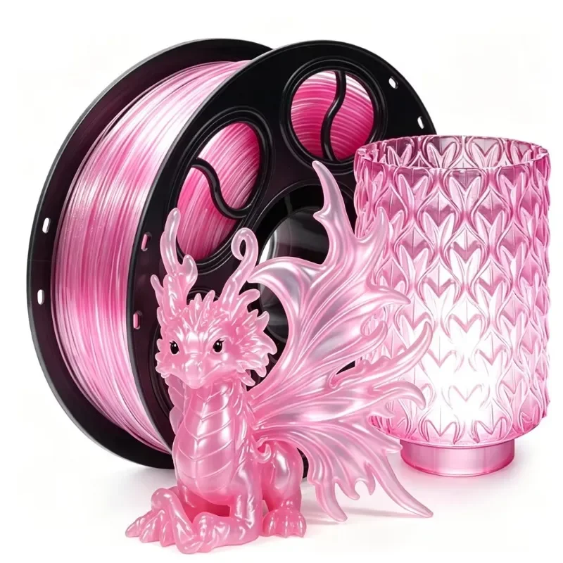 2026 hot sale Silk PLA 3D Printer Filament 1.75mm Transparent Glossy High Transmittance Clog Free for FDM