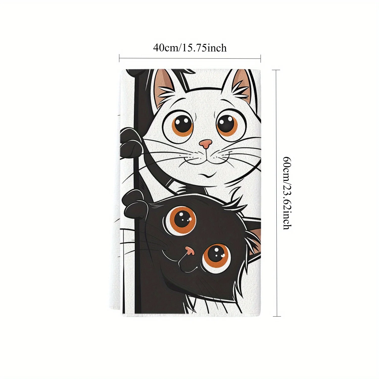 1/2 قطعة، منشفة مطبخ للقطط، مناشف يدوية بنمط قطط ناعمة - سهلة التنظيف، قماش أطباق المطبخ والحمام لديكور العطلات.